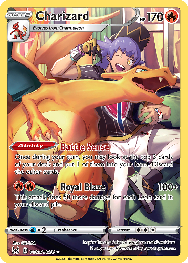 Lost Origin Trainer Gallery Charizard #TG3/30
